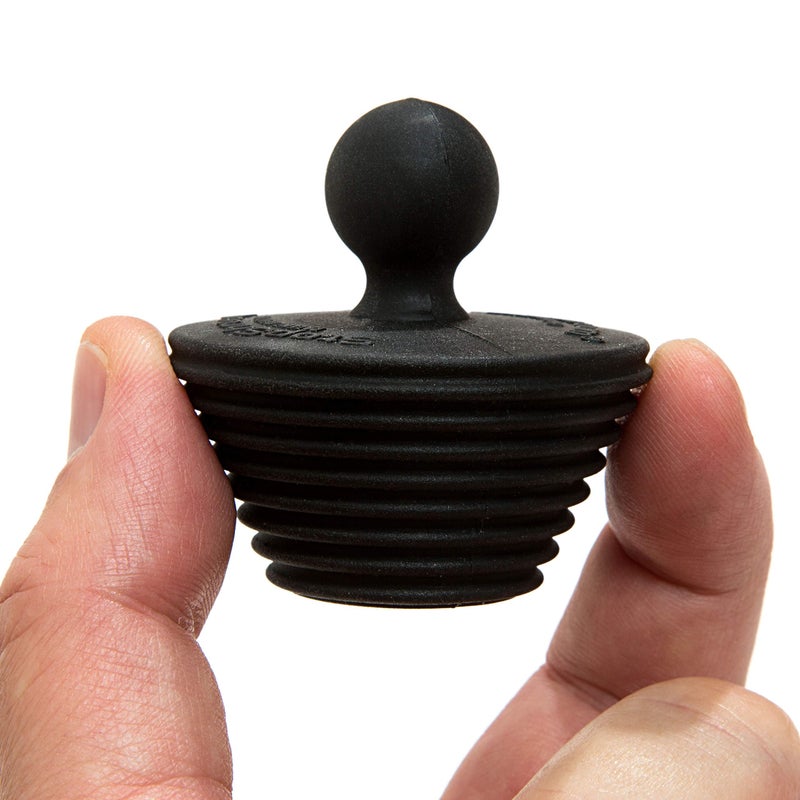 StopShroom Tub 2 Pack Universal Stopper for Bathtub and Bathroom Sink Drains  Black Plug 2pk  2 Count - Image 3